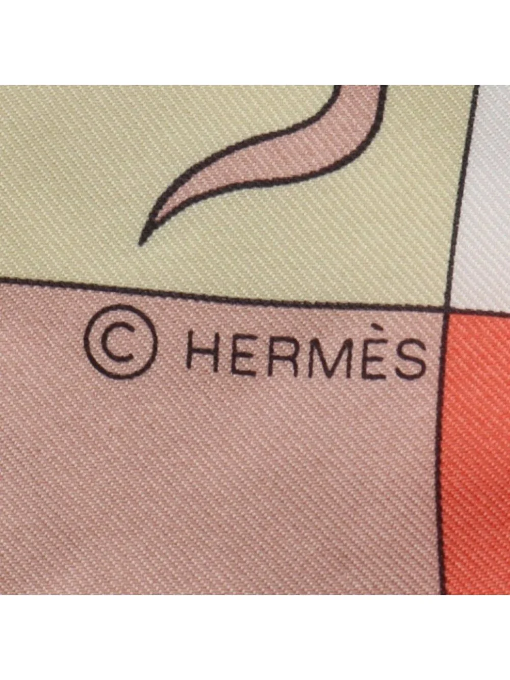 Hermes Scarf Carre Geant 140 Silk Twill Fantaisies Indiennes Orange
